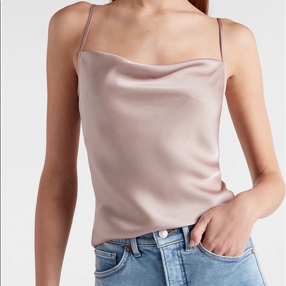 Express Tops - Satin Cowboy Neck Cami